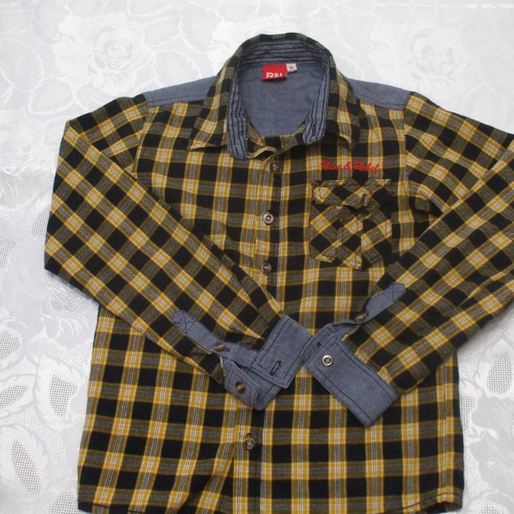 Orange and black long sleeve shirt size 8 - Picture 6 of 6